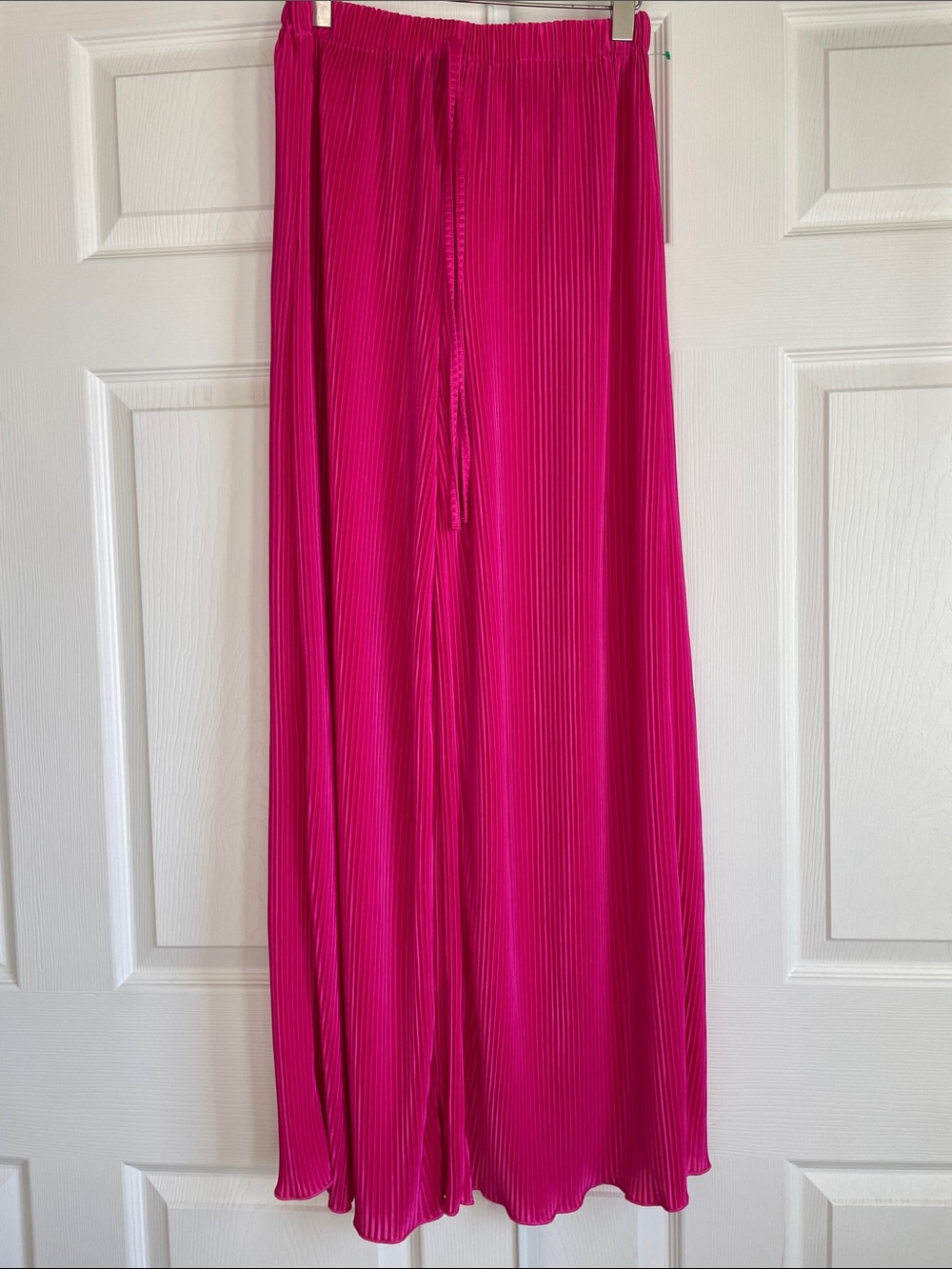 Hot Pink Pleated Wide Leg Pants